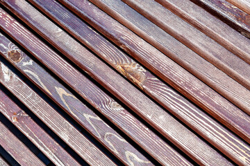 Wooden planks with natural patterns as background