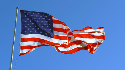 American Flag Waving.