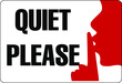 keep silent quiet please sign