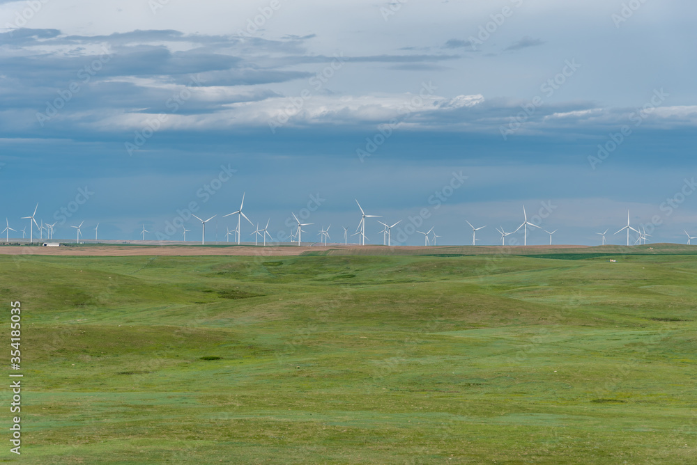 Blackspring Ridge Wind turbines located in South Eastern Alberta close to Carmangay ...