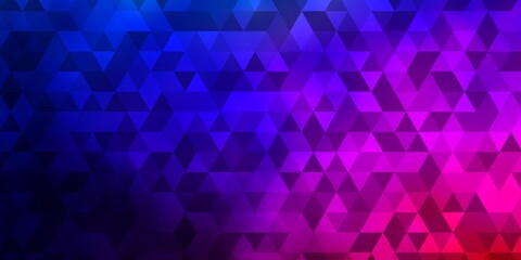 Wall Mural - Dark Blue, Red vector template with crystals, triangles.