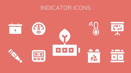 Wall Mural - indicator icon set