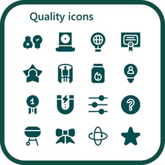 Wall Mural - quality icon set