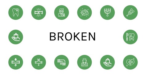 Poster - broken icon set