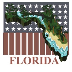 Canvas Print - Florida state map