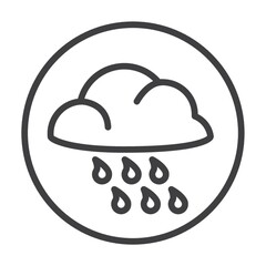 Sticker - Cloud with rain drops