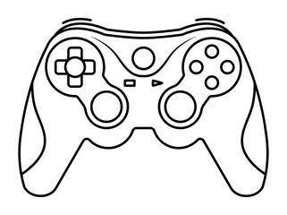 Xbox video game controllers or gamepad line art icon for apps and websites