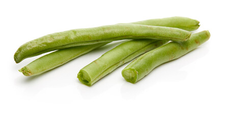 Wall Mural - Green Bean Isolated on White Background