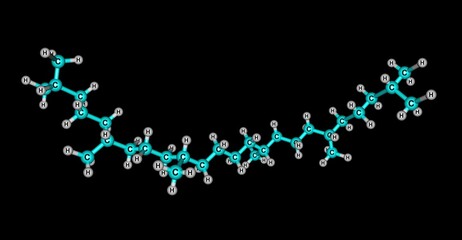 Poster - Squalane molecular structure isolated on black