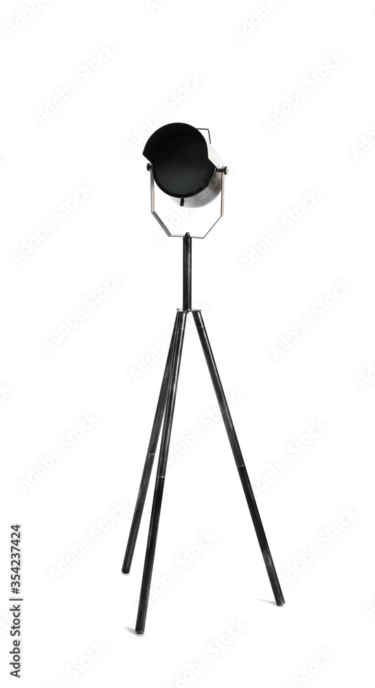 Stylish lamp on white background