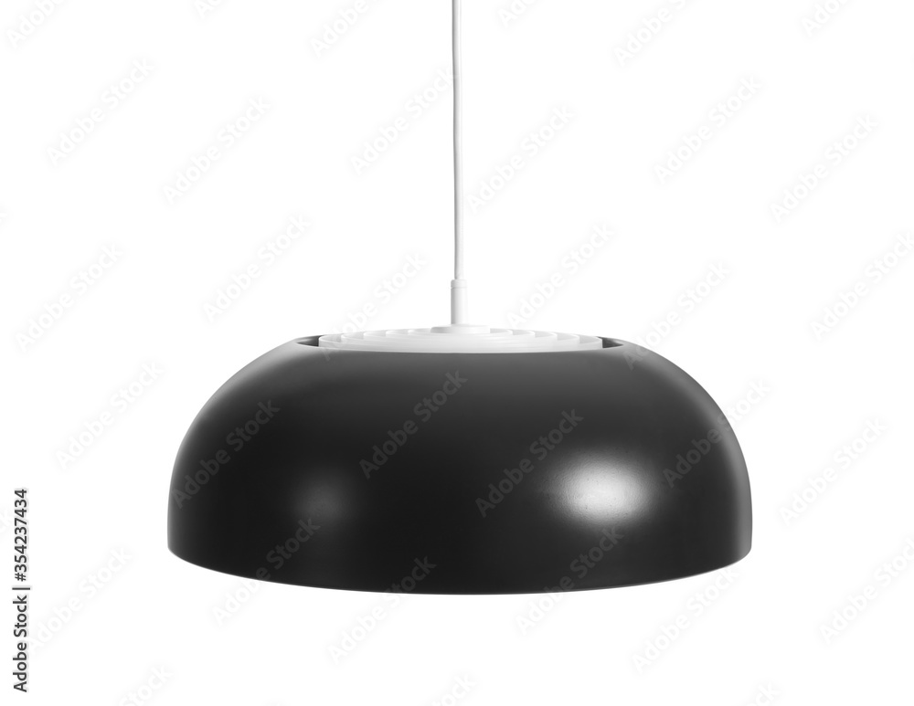 Stylish lamp on white background