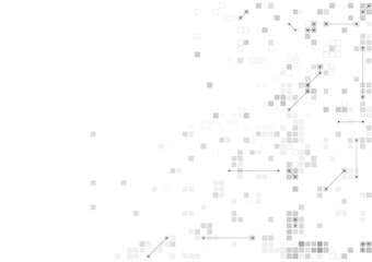 Wall Mural - vector white background abstract technology communication data science
