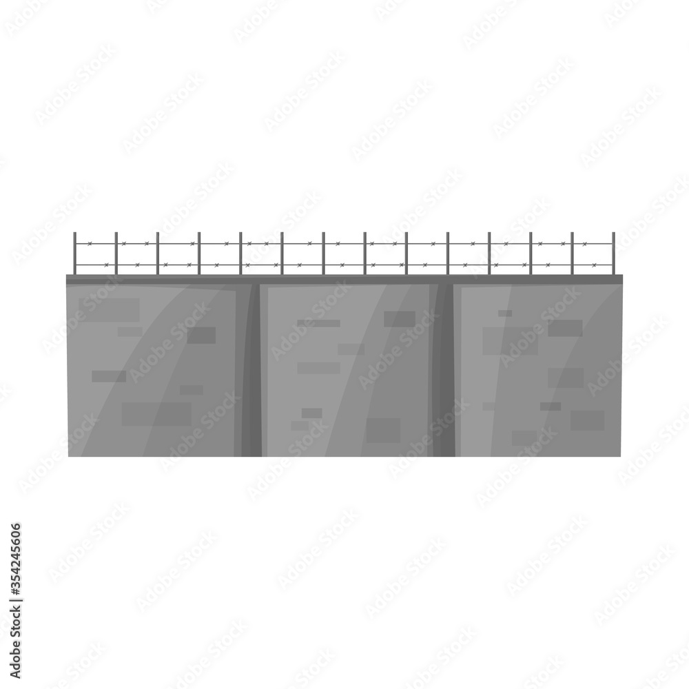 Vector design of wall and border symbol. Graphic of wall and fence ...
