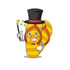 Sticker - A gorgeous smart Magician of flip flops cartoon design style