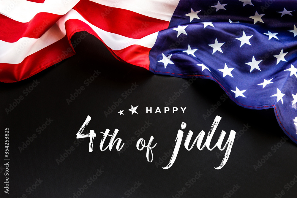 Celebrating Independence Day. United States of America USA flag background for 4th of July - obrazy, fototapety, plakaty 