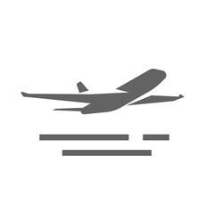 Wall Mural - plane take off icon vector shape or airplane jet silhouette takeoff symbol round black and white mon