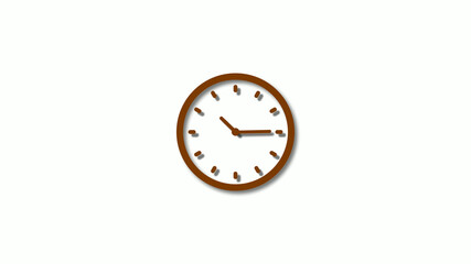 3d pink clock isolated on white background,counting down clock isolated