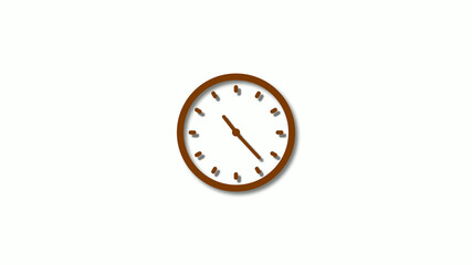 3d pink clock isolated on white background,counting down clock isolated