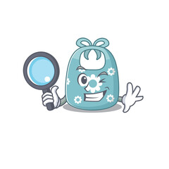 Sticker - cartoon picture of baby apron Detective using tools