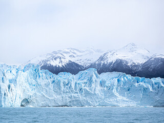  Andes Mountains and Glacier Perito Moreno in Patagonia. Landscape. Horizontal