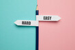 Pencil - direction indicator - choice of hard or easy.