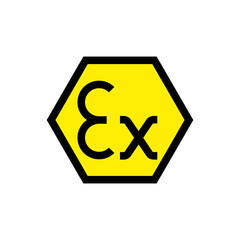 Wall Mural - atex symbol icon. clipart image isolated on white background