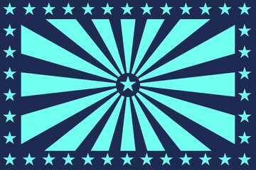 Poster - Circus striped background with stars