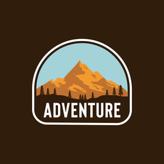 Wall Mural - Adventure Mountain Logo Badges Badges Vector Illustration Patch Emblem Creative Idea