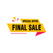 © Catharsis - Final Sale banner, poster background. Big sale, special offer, discounts, Vector illustration