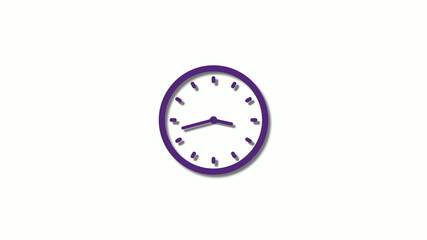 New purple dark 3d clock icon,Amazing clock animation icon,counting down clock icon