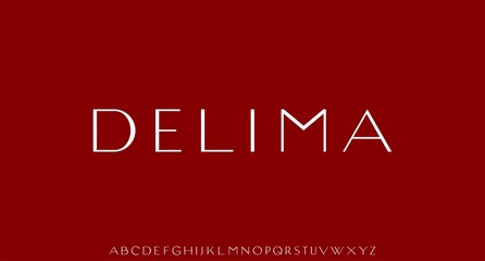 Wall Mural - DELIMA, luxury modern font alphabetical vector set	