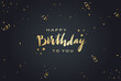 © losw100 - Birthday Streamers and Confetti on Black Background