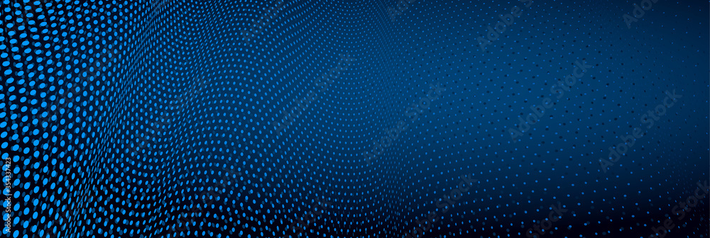 3D abstract dark blue background with dots pattern vector design ...