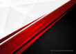 © Pramote - Template corporate concept red black grey and white contrast background.