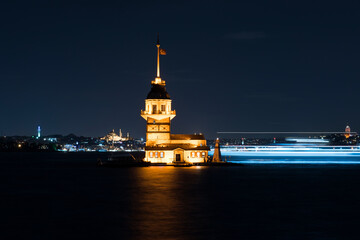 Maiden's Tower in Istanbul, Turkey (KIZ KULESI - USKUDAR)