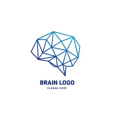 Wall Mural - Modern Creative Brain Connected Logo Design Template