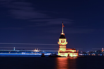 Maiden's Tower in Istanbul, Turkey (KIZ KULESI - USKUDAR)