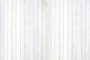 Wall Mural - Empty plank white wooden wall texture background