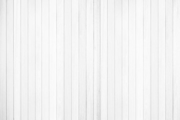 Wall Mural - Empty plank white wooden wall texture background