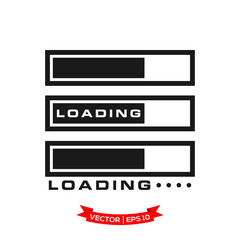 Poster - vector progress loading bar, loading icon, loading illustration 