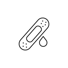 medical patch line icon. signs and symbols can be used for web, logo, mobile app, ui, ux