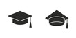 © Denys Holovatiuk - Graduation cap, Education cap icon set isolated on white background. Scholarship icon. Graduation ceremony icons. Vector illustration