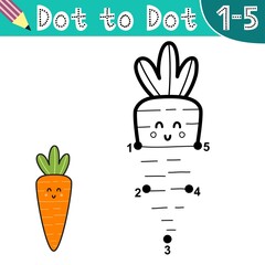 Wall Mural - connect the digits and draw a funny carrot