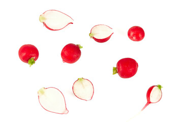 Wall Mural - fresh radish isolated on white background