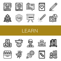 Sticker - learn simple icons set