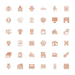 Editable 36 business icons for web and mobile