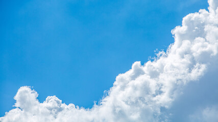 Beautiful blue sky and clouds background  and copy space