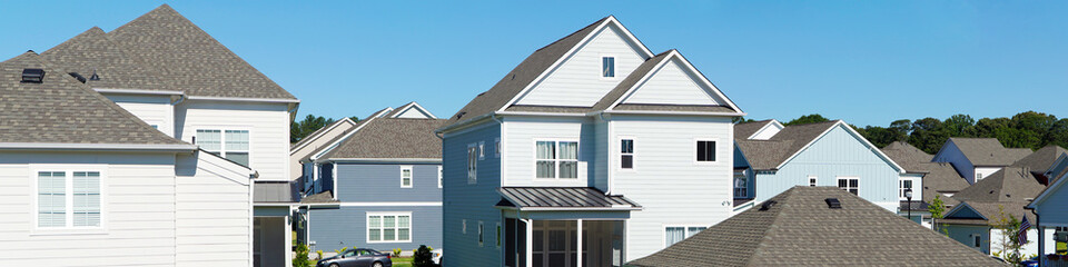 Wall Mural - Residential houses roof line pano