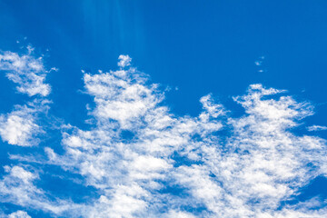 Blue sky with white cloud for background