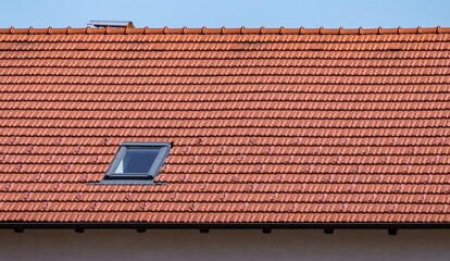 Sticker - Textures of a roof of a house under the sunlight at daytime in Zagreb, Croatia